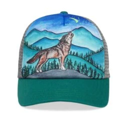 Sunday Afternoons Kids' Lone Wolf Trucker -hat kids artist series trucker lone wolf art detail fw21 2500px