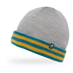 Sunday Afternoons Kids' Saturn Beanie -hat kids saturn beanie dark gold stripe cloud gray reversible fw21 2500px